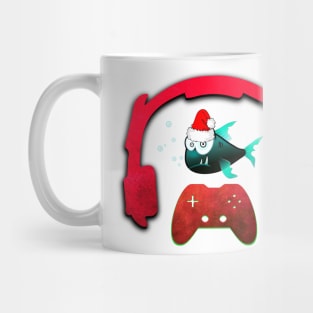 Christmas Monster Fish Gaming Music Headphones - Christmas Holiday Gift Mug